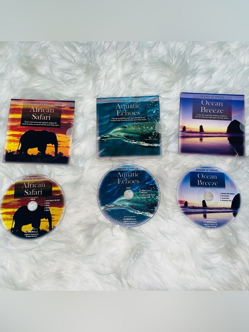 PCT Music Moods of Nature 3 CD Lot African Safari Ocean Breeze Aquatic Echoes